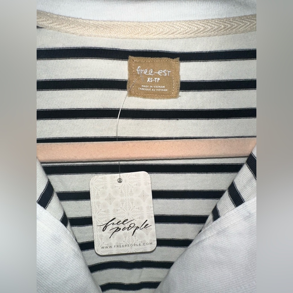NWT FREE PEOPLE Jackson Rugby Midi Dress - Ivory Combo $98 MSRP - Picture 10 of 10